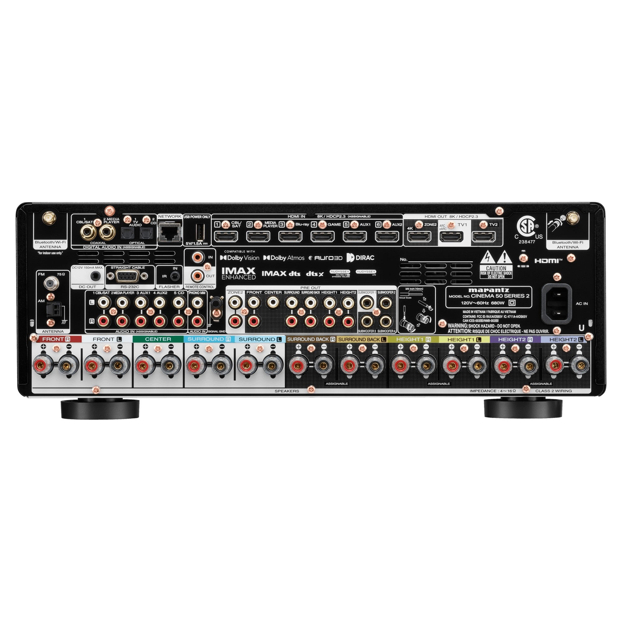 Marantz CINEMA 50 Series 2, rear connections