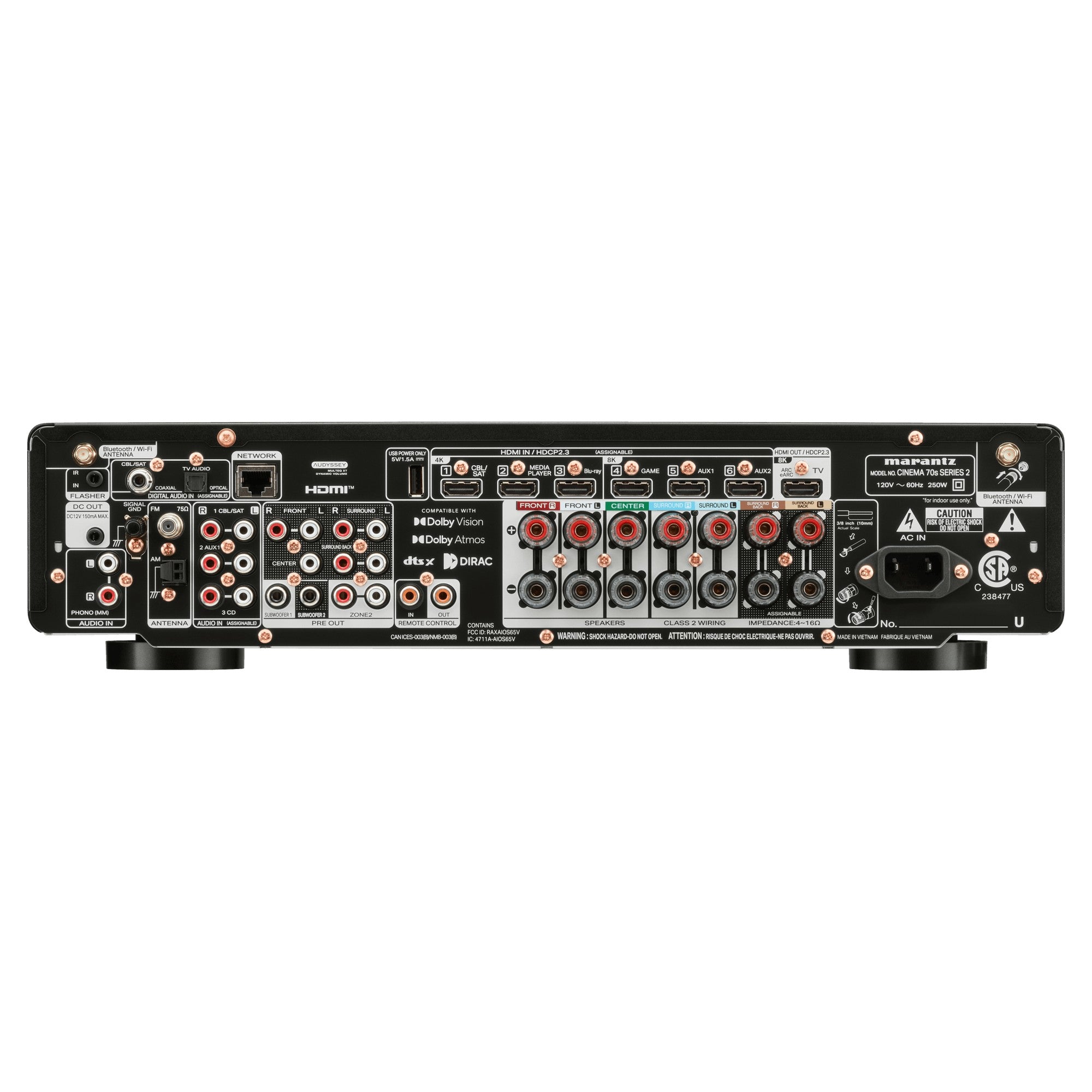 Marantz CINEMA 70s Series 2, rear connections