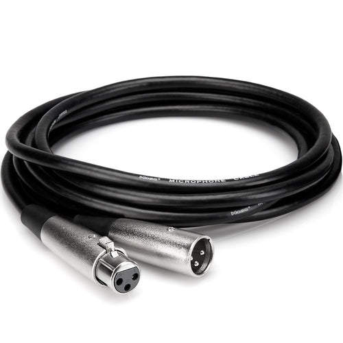 Hosa MCL-110 3m XLR-Female to XLR-Male audio cable showing connectors and cable length for professional audio setup.