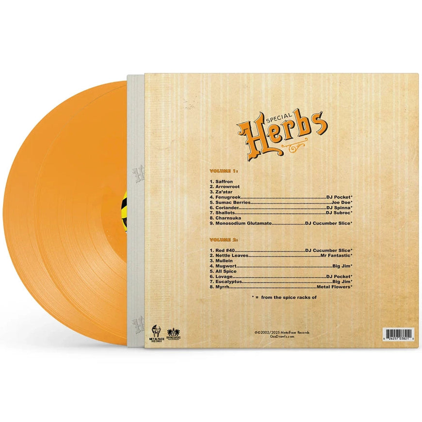MF Doom - Metal Fingers Presents: Special Herbs Vol. 1 & 2 (Mustard Yellow) Vinyl 2LP