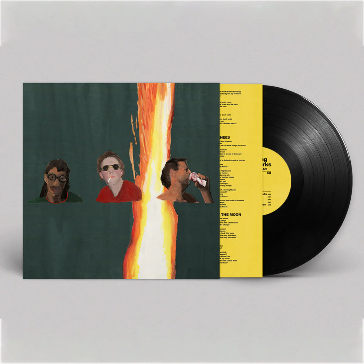Black vinyl LP of MJ Lenderman's Manning Fireworks album featuring rock, indie, and pop music by ANTI- Records.