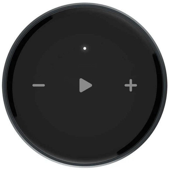 WiiM Mini music streamer device for multiroom audio streaming, featuring compact design and Bluetooth connectivity.