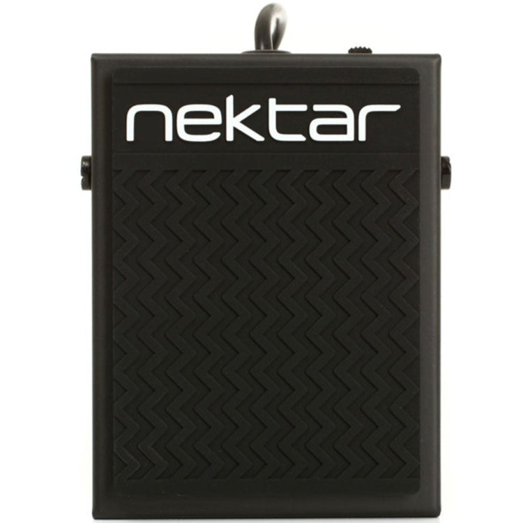 Nektar NP-1 MIDI footswitch pedal with sturdy black casing and three footswitch buttons for hands-free control of music equipment.