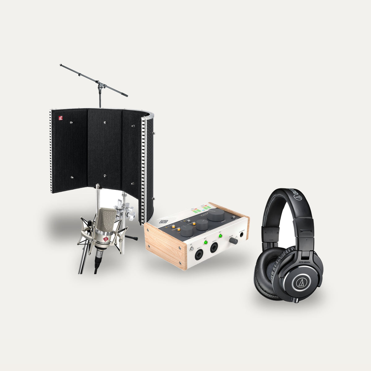 Neumann TLM 102 + Universal Audio Volt 276 + sE Reflexion Filter Pro Vocal Set – Microphone Finish Silver
