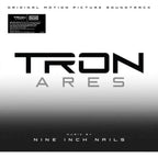 Nine Inch Nails TRON: Ares white vinyl 2LP, electronic music album with artwork, released by Interscope Records.
