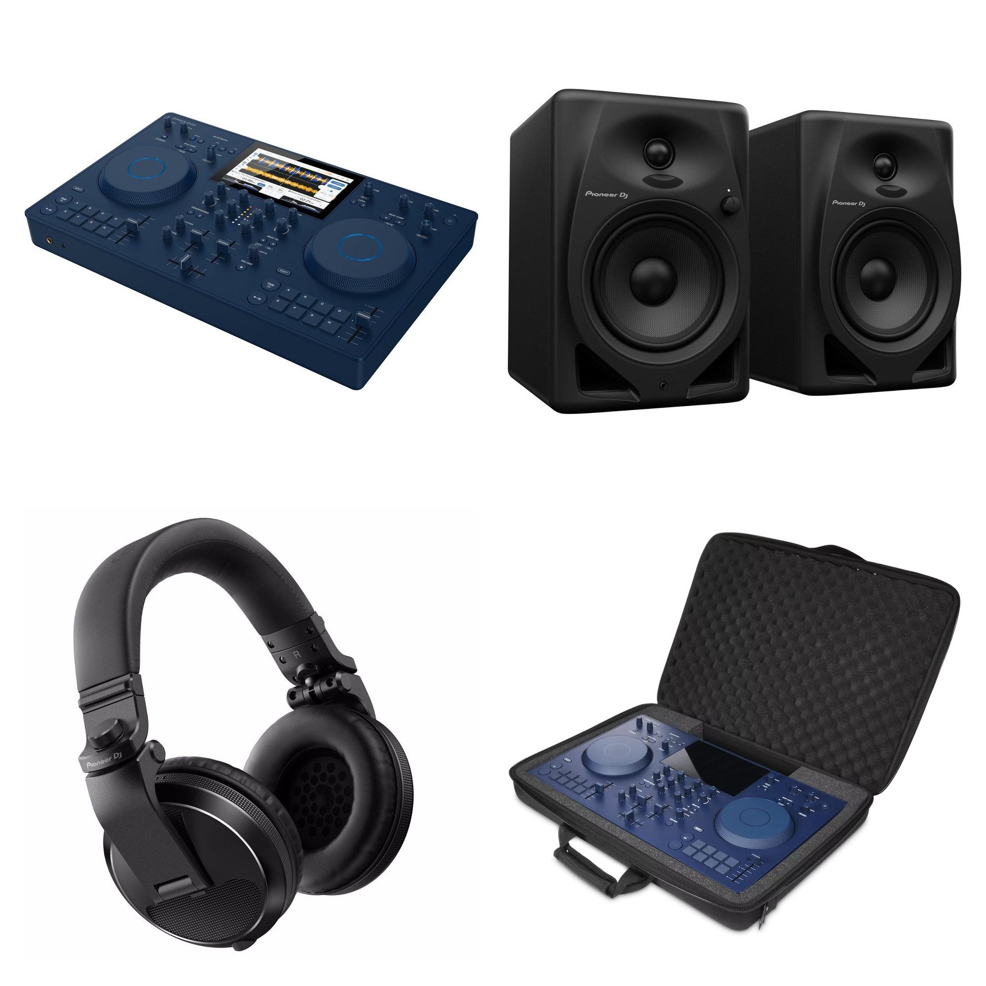 AlphaTheta Omnis-Duo DJ bundle with two compact controllers for home and on-the-go DJ mixing, featuring professional controls.