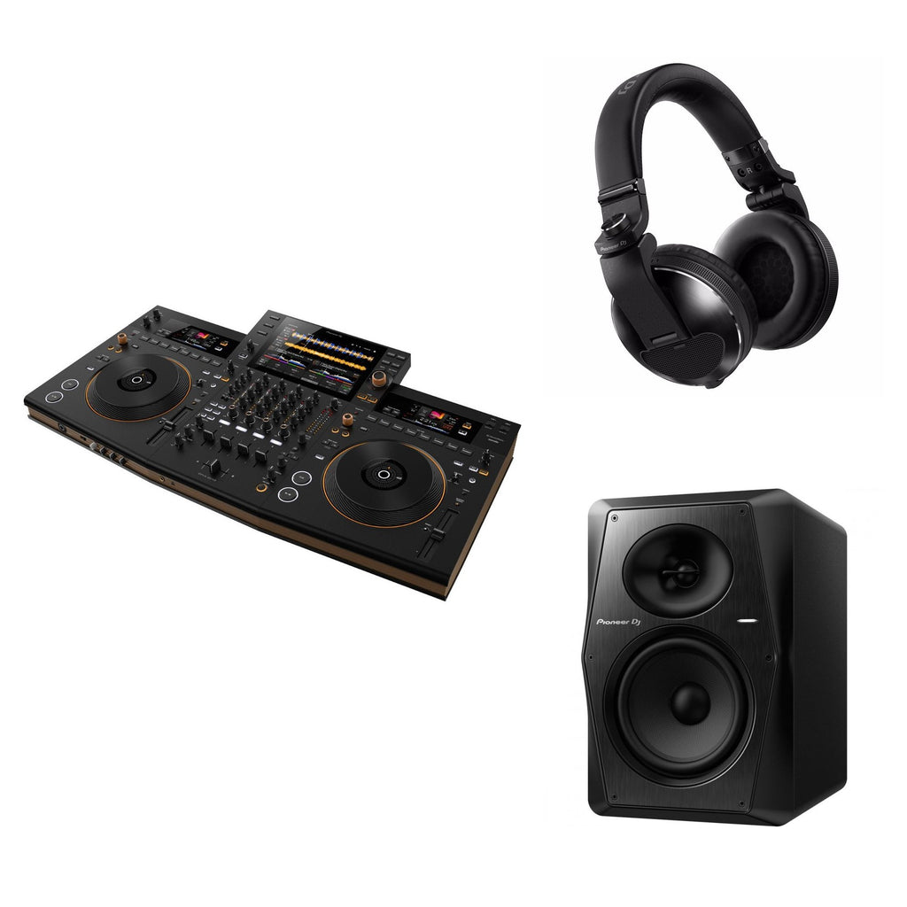 Pioneer DJ Opus-Quad Reference DJ bundle with professional audio equipment and accessories for high-quality sound.