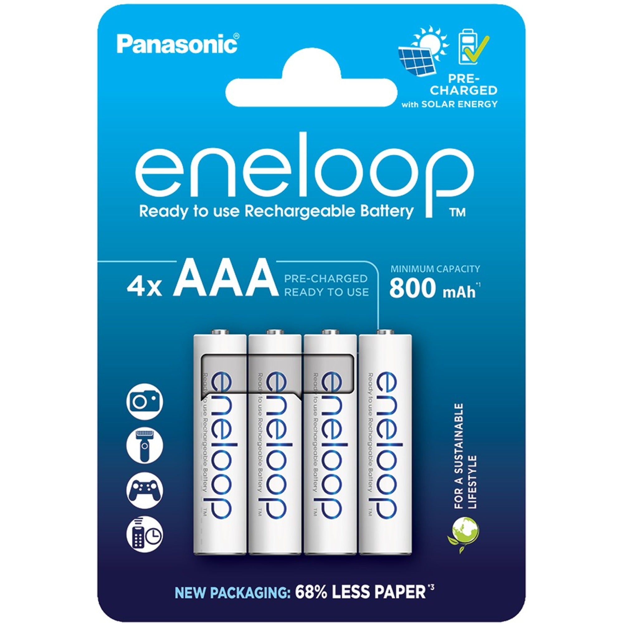 Panasonic Eneloop AAA Batteries (800 mAh) (4 pcs.) - Soundium