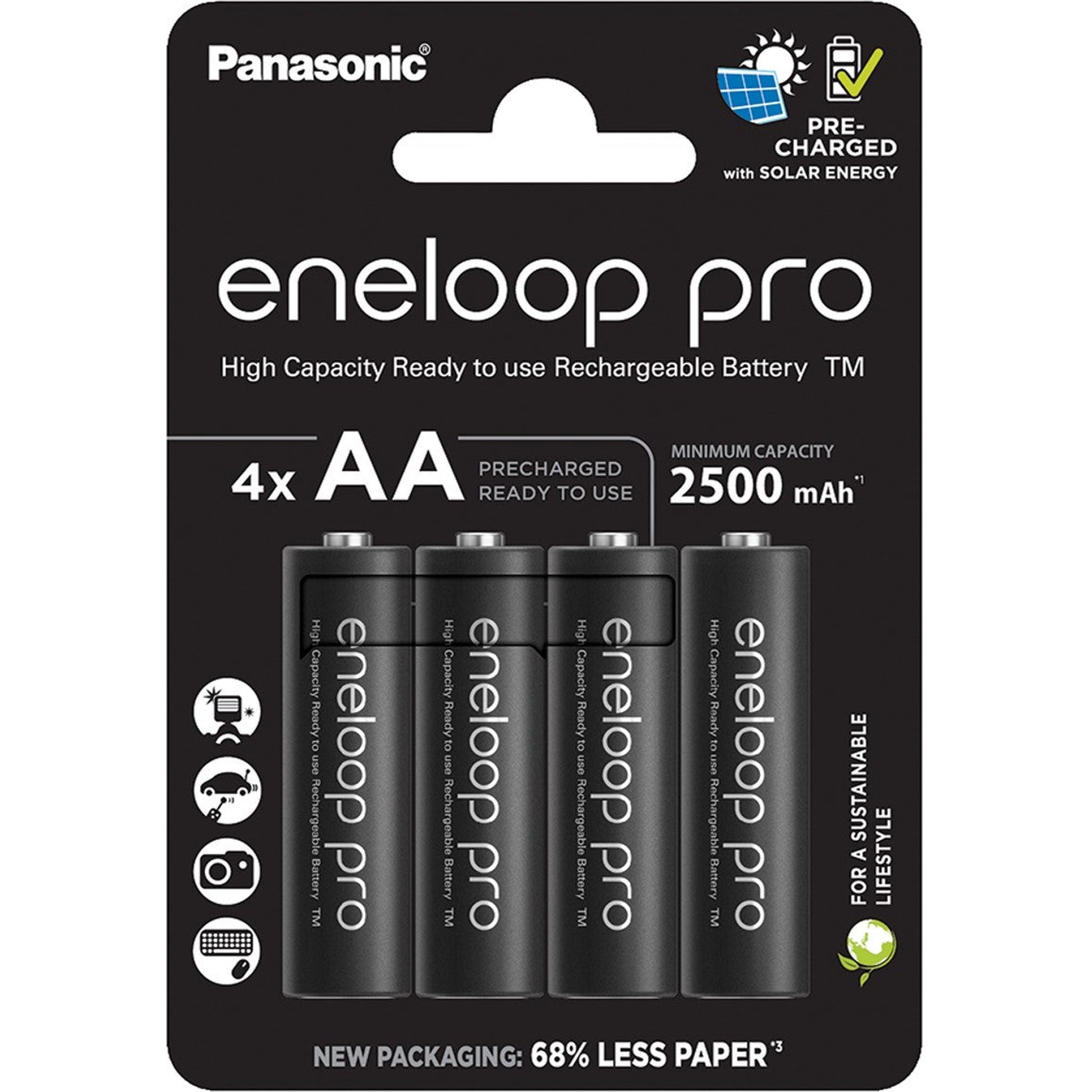 Panasonic Eneloop Pro AA Batteries (2500 mAh) (4 pcs.) - Soundium