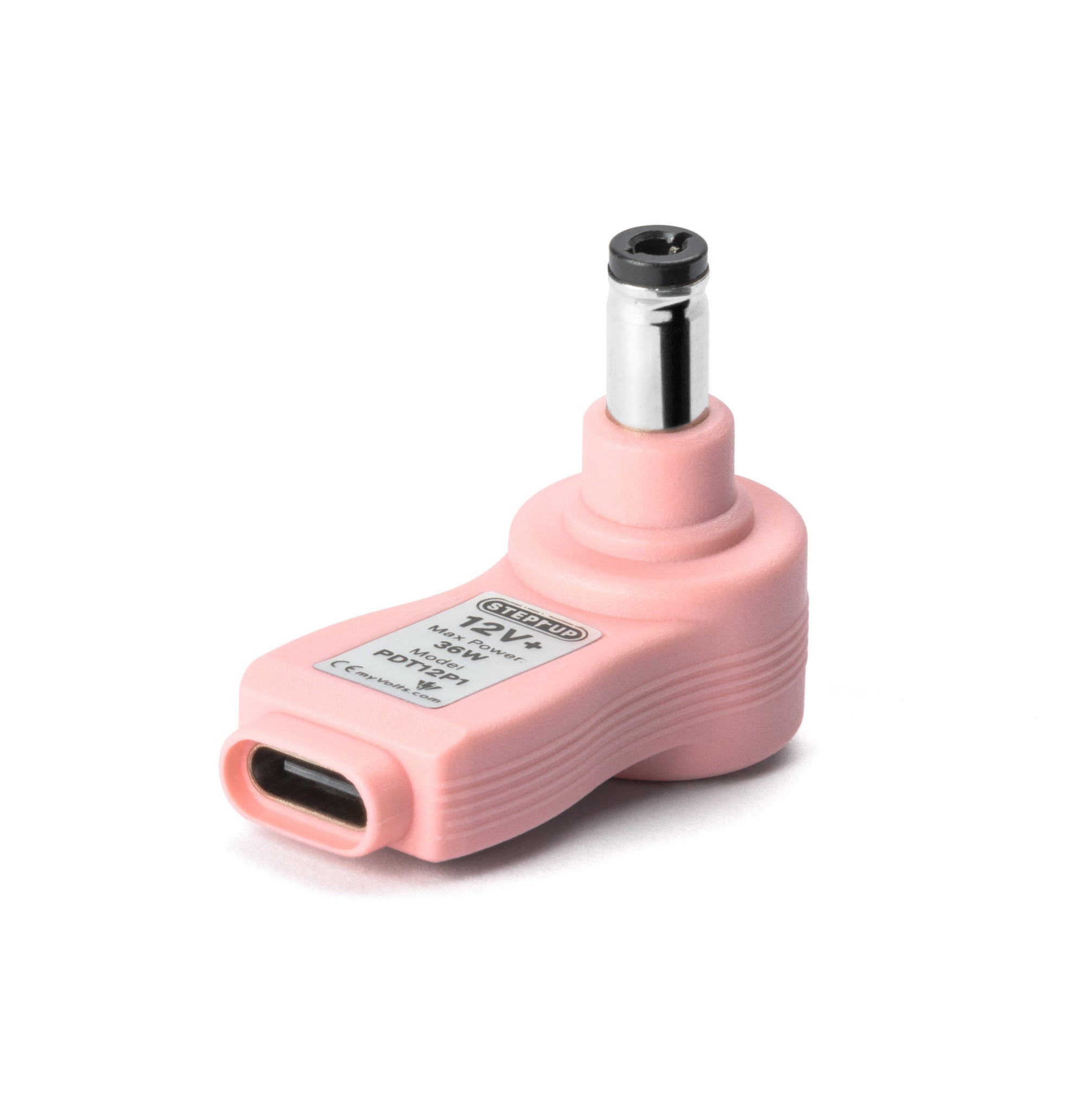 myVolts USB-C PD step-up tip with 12V output, 2.1mm/2.5mm connector, designed for portable power and charging devices