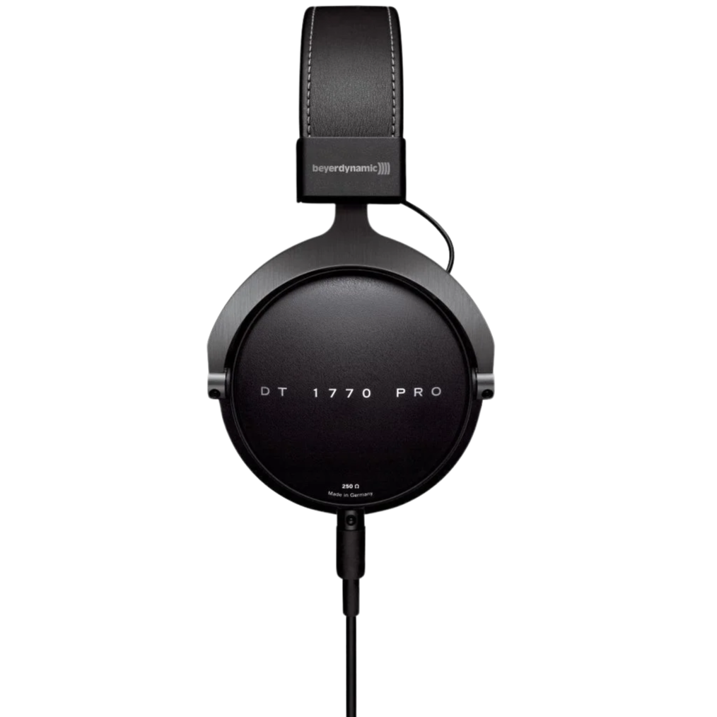 Beyerdynamic DT 1770 Pro MK2 studio headphones with large ear cups and adjustable headband, front view.