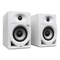 Pioneer DJ DM-40D desktop monitors, angled view in white