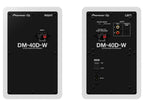 Pioneer DJ DM-40D desktop monitors, rear view in white