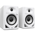 Pioneer DJ DM-50D desktop speakers, lifestyle setup, in black
