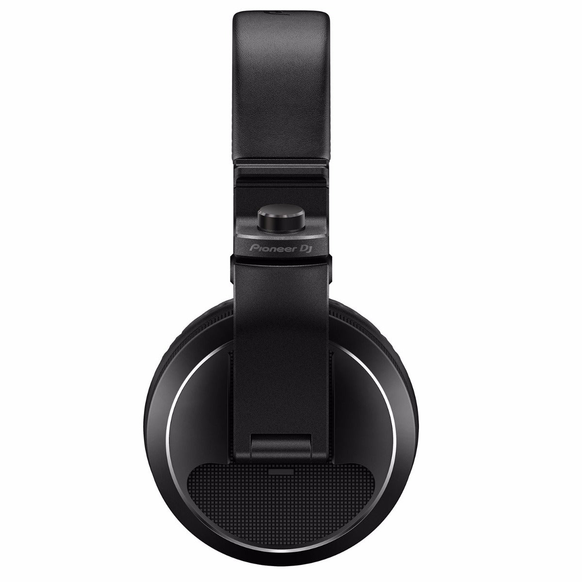Pioneer DJ HDJ-X5 DJ headphones with black cushions and adjustable headband, designed for professional DJ monitoring.
