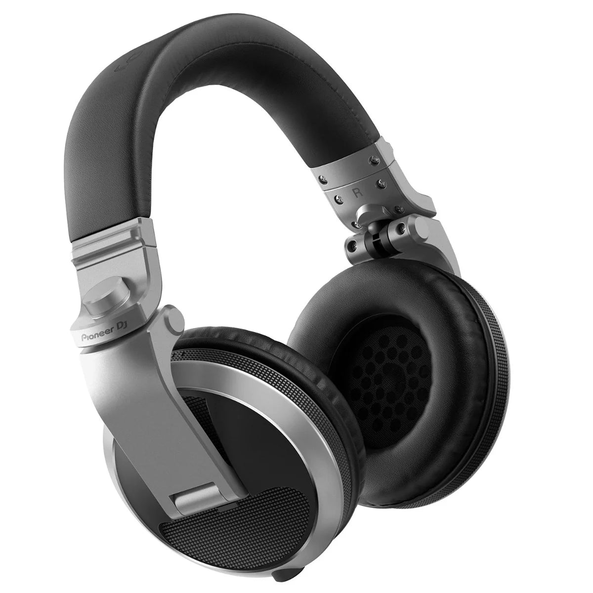 Pioneer DJ HDJ-X5 DJ headphones with over-ear design, black color, and padded ear cups for professional audio monitoring.