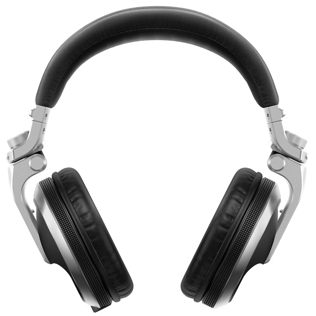 Pioneer DJ HDJ-X5 DJ headphones in black, showing over-ear design and padded ear cups for professional audio monitoring.