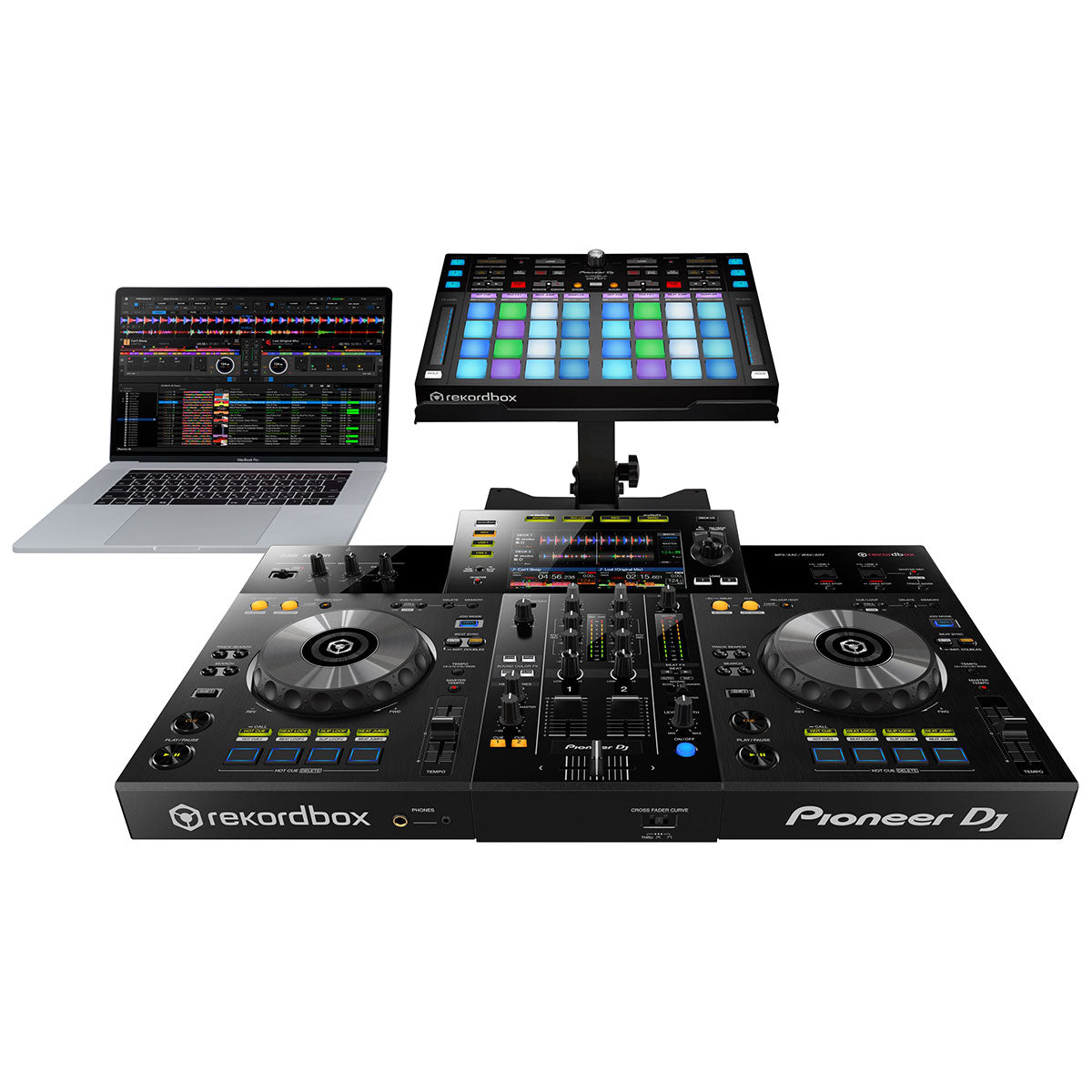 Pioneer DJ XDJ-RR DJ media player with dual jog wheels, touchscreen display, and professional control interface.