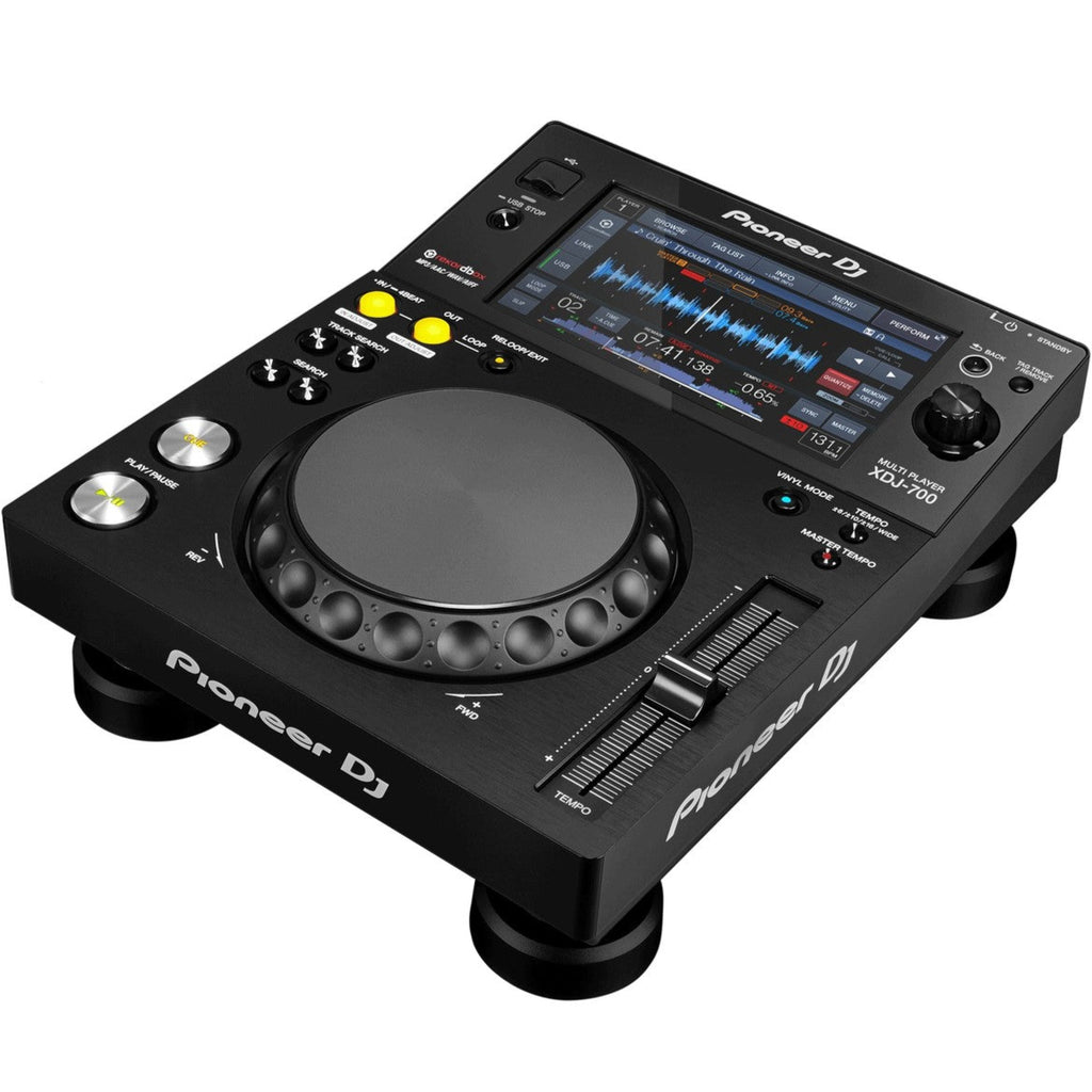 Pioneer DJ XDJ-700 DJ media player with touchscreen display and jog wheel for professional DJ mixing and control.