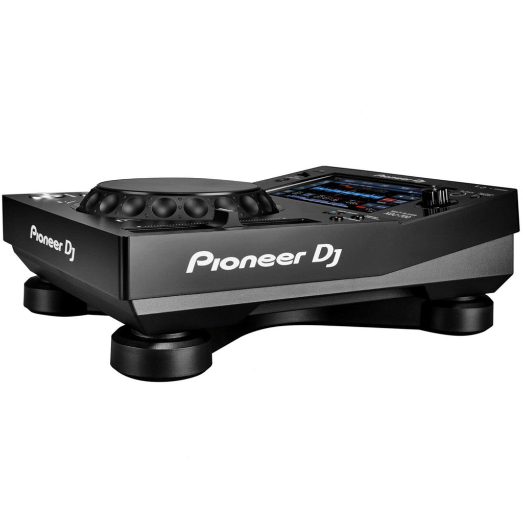 Pioneer DJ XDJ-700 DJ media player with jog wheel, touchscreen display, and control buttons for professional DJ mixing.
