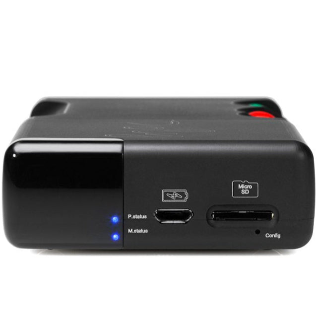 Chord Electronics Poly music streamer device with multiple ports and sleek black design, showcasing its compact and modern appearance.