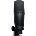 Presonus M7 MK2 condenser microphone with silver finish, detailed close-up showing the microphone's cylindrical body and branding.