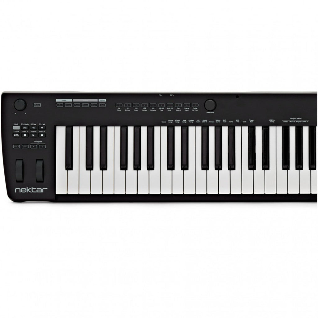 Nektar Impact GXP88 MIDI keyboard with 88 keys, knobs, and control buttons for music production and digital studio use.