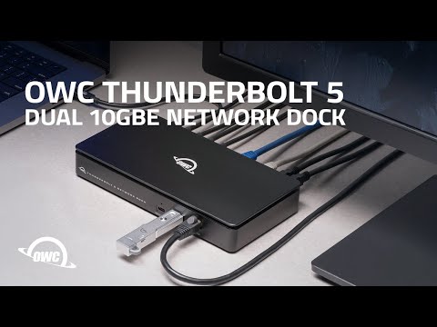 OWC Thunderbolt 5 Dual 10GbE Network Dock, official OWC video