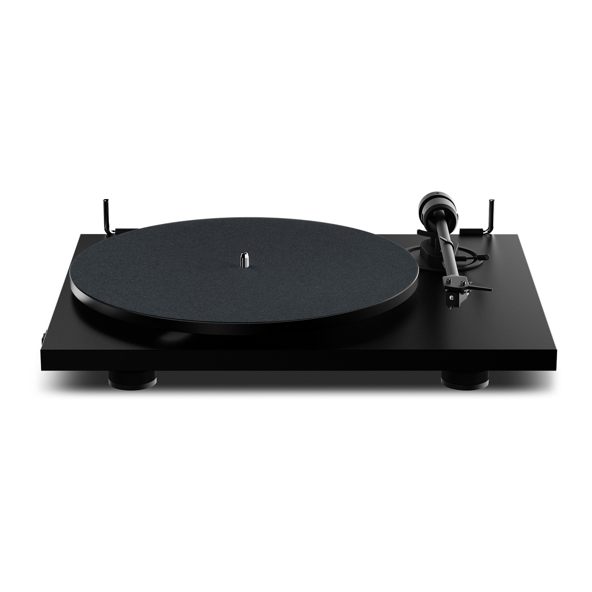Pro-Ject E1.2 BT Satin Black turntable, front view