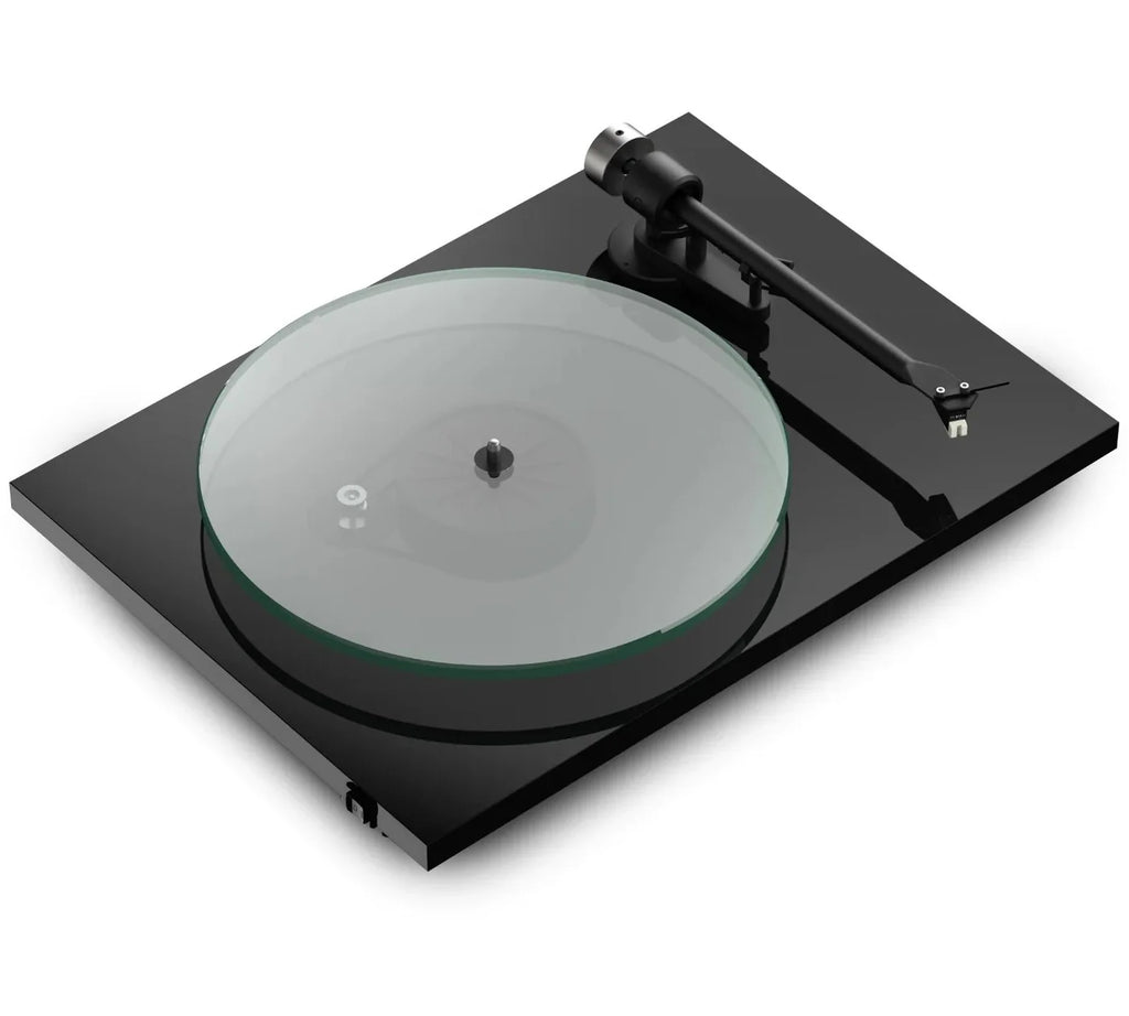 Pro-Ject T2 Super Phono turntable with black finish, featuring a sleek design and high-quality tonearm for premium vinyl playback.