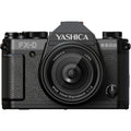 Yashica FX-D S300 compact instant camera with black body, lens, and viewfinder, showcasing its vintage camera design.