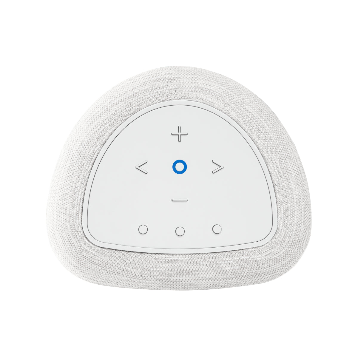 BlueSound Pulse Flex wireless speaker in white, showcasing its top view with modern design and sleek finish.