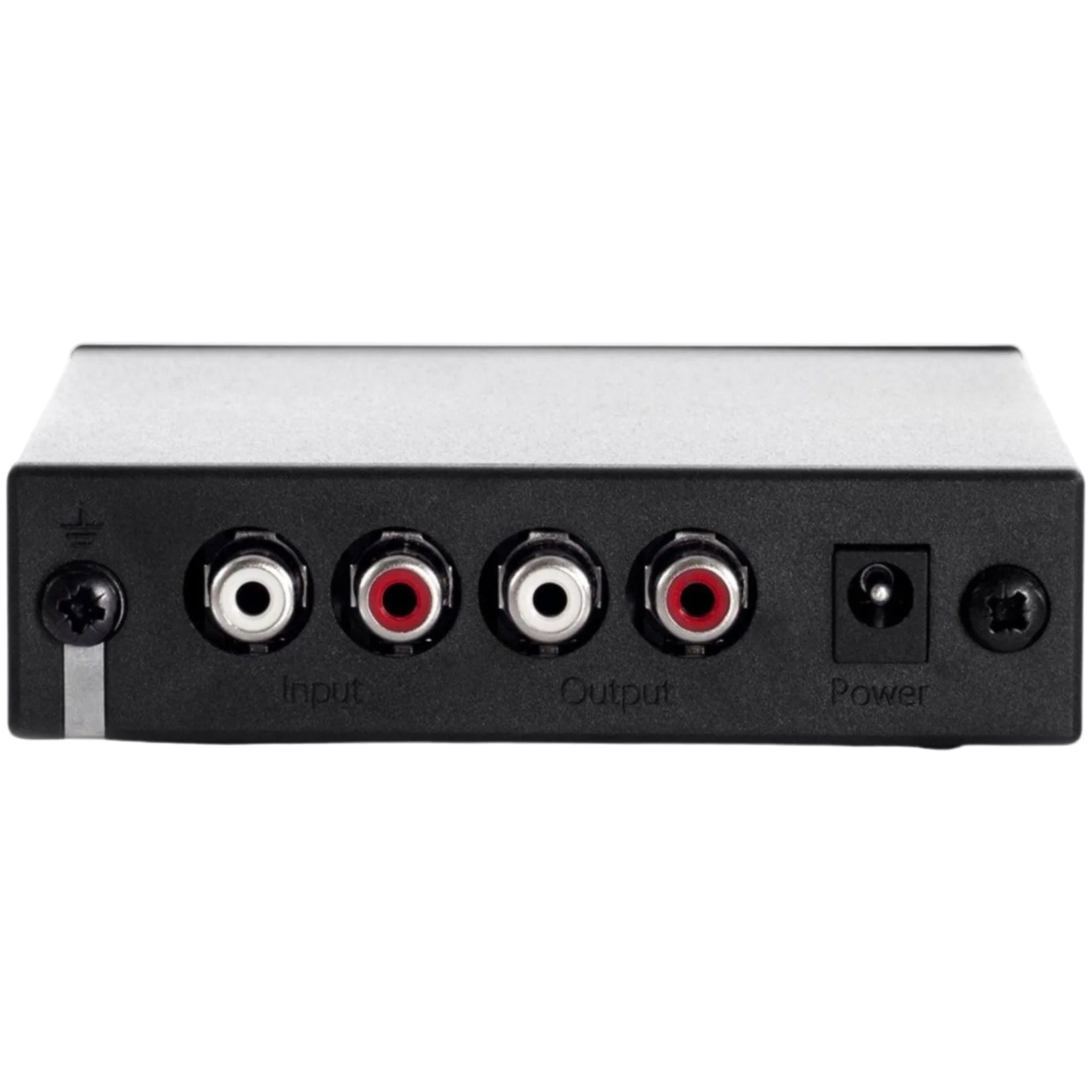 Rega Fono Mini A2D MK2 phono preamps, in black, rear view
