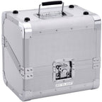 Reloop 80 DJ vinyl record case, silver, with accessories