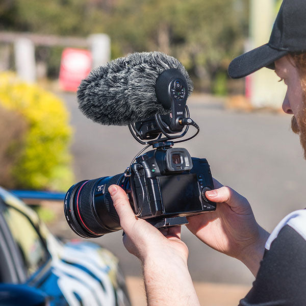 Rode DeadCat VMP+ microphone windscreen and deadcat for Rode microphones, outdoor wind protection for professional audio recording.