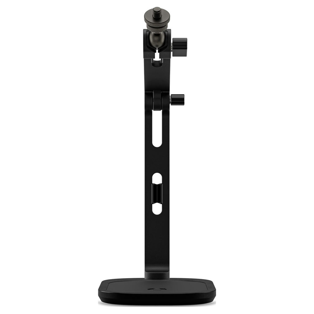 Rode DS3 black desktop studio arm, front view with weighted base