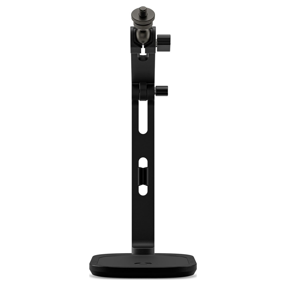 Rode DS3 black desktop studio arm, front view with weighted base