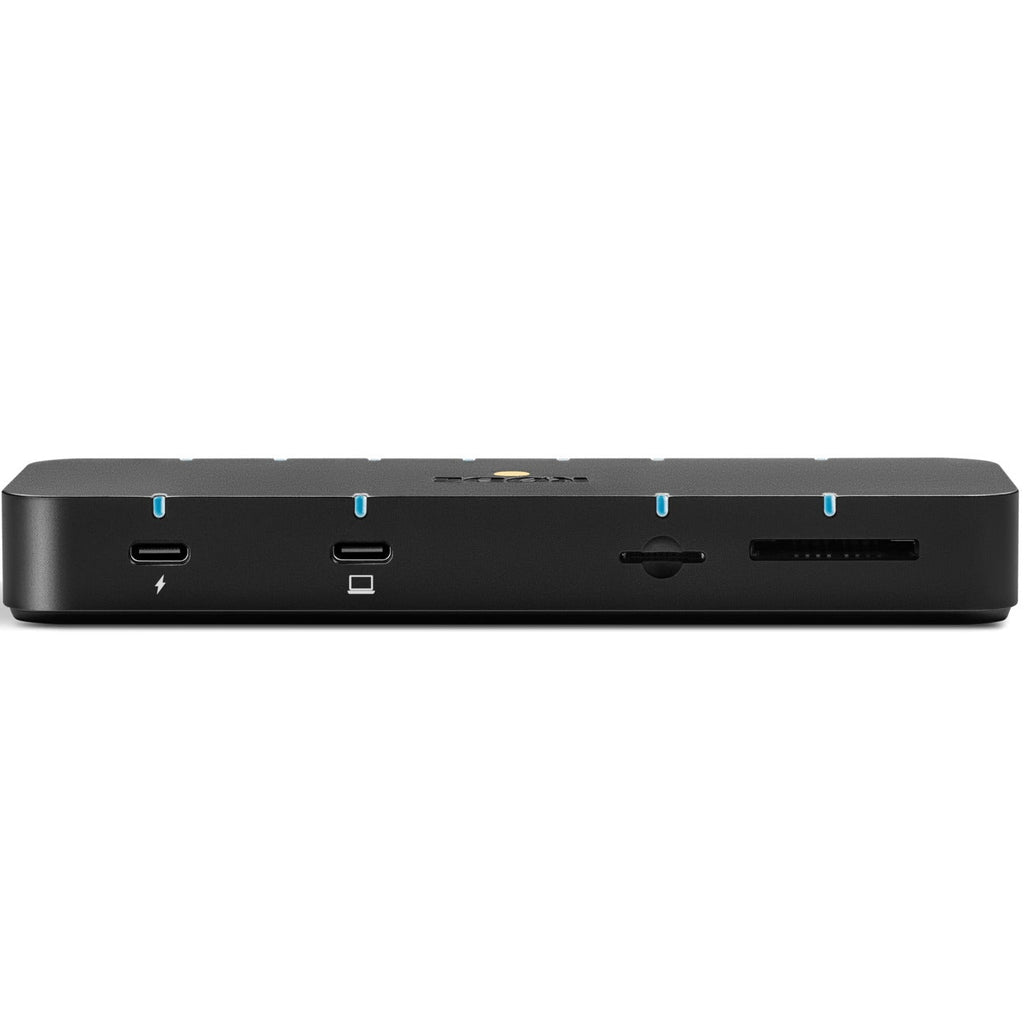 Rear view of Rode Hub USB docking station showing multiple ports and sleek black design for seamless device connectivity.