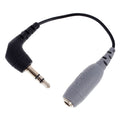 Rode SC3 cable adapter for connecting microphones and audio devices, showing a compact black splitter with connectors.