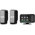 Rode Wireless Micro camera kit with microphone transmitter and receiver, compact setup for professional audio recording.