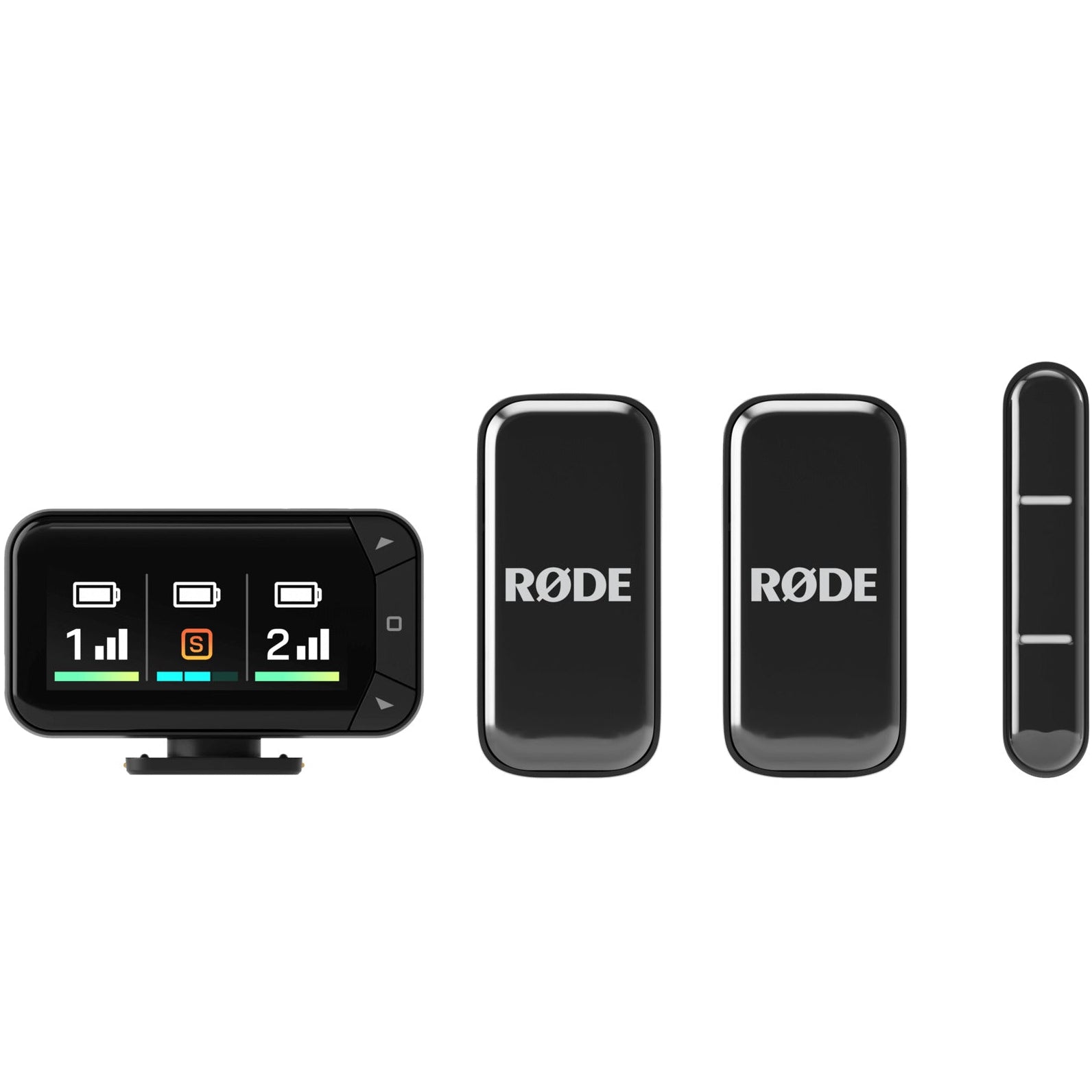 Rode Wireless Micro Camera Kit microphone with receiver and transmitter, designed for high-quality audio recording with cameras.