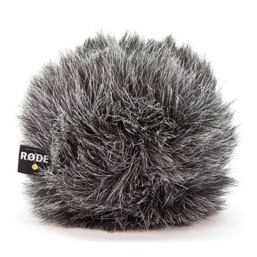 Rode WS8 microphone windscreen and deadcat for outdoor audio recording, designed to reduce wind noise and protect the mic.