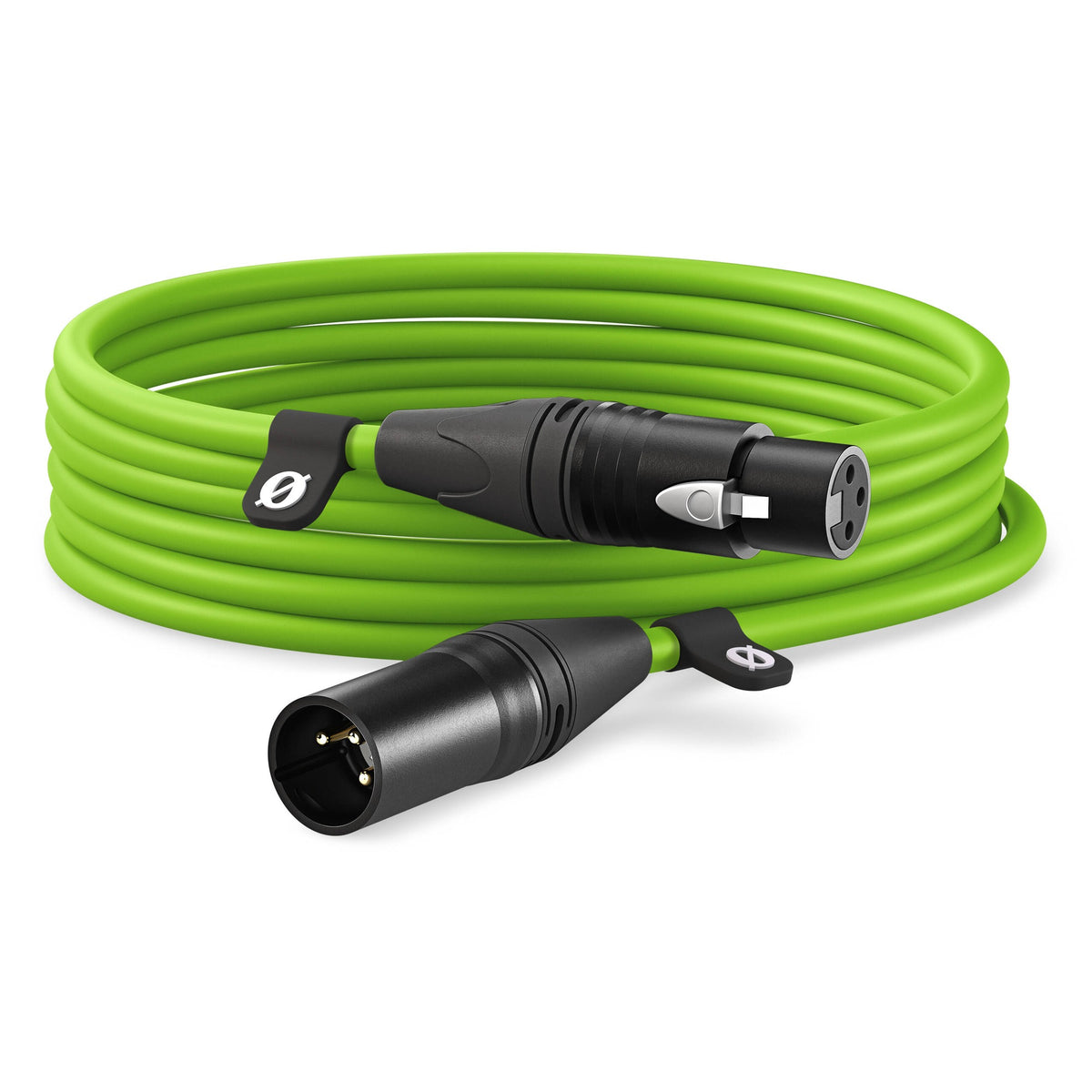 Rode XLR-Female to XLR-Male Cable, connectors close-up, black