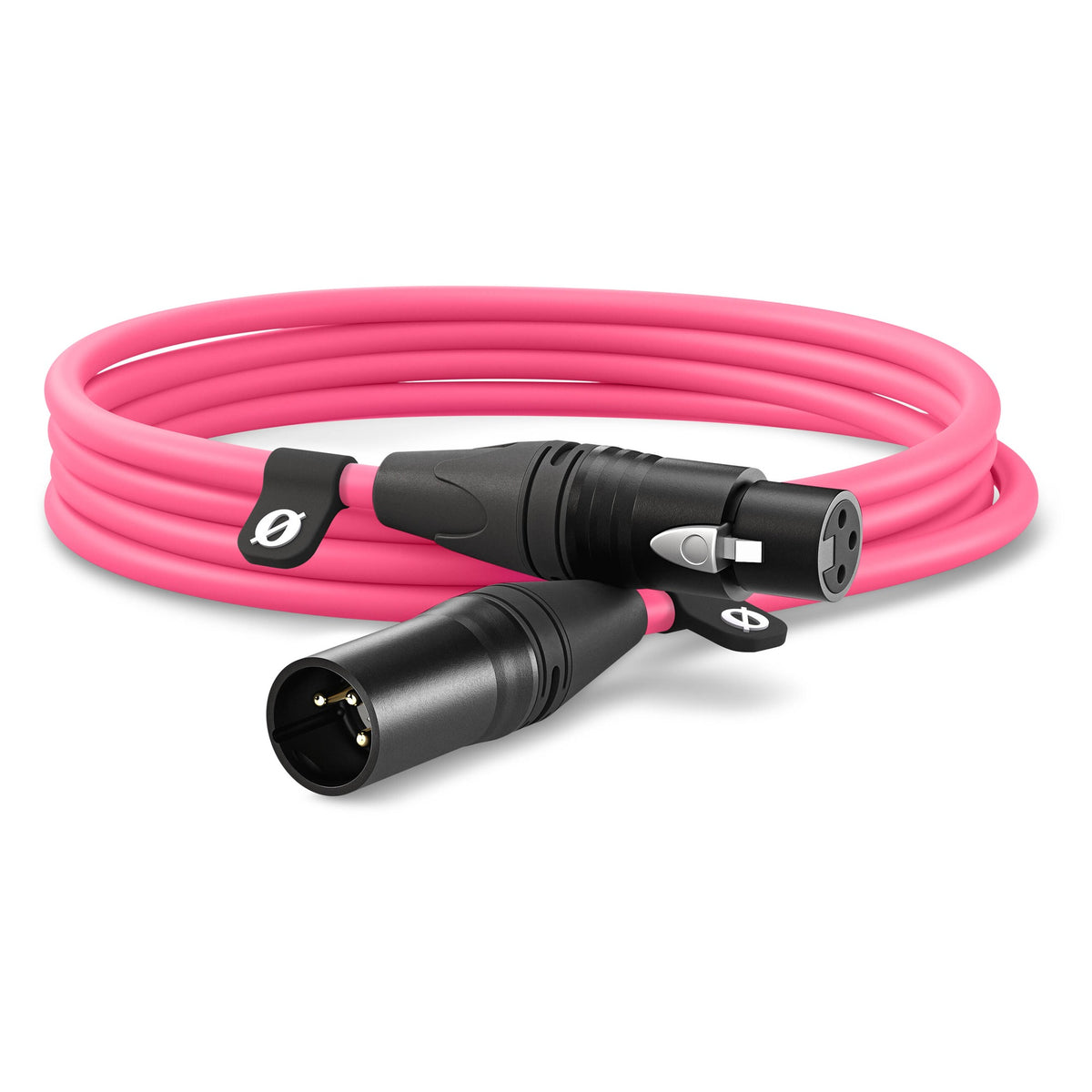 Rode XLR-Female to XLR-Male Cable, connectors close-up, black