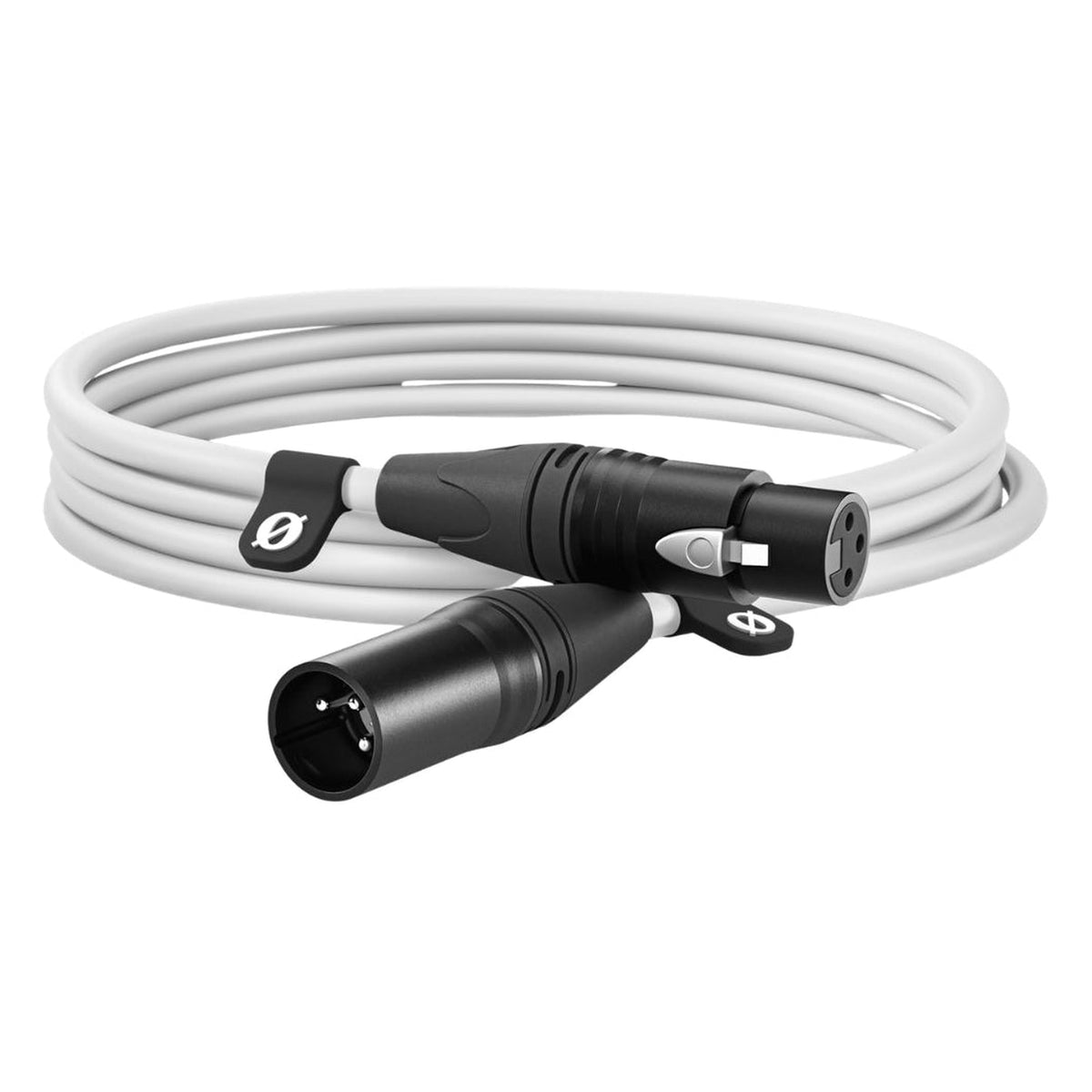 Rode XLR-Female to XLR-Male Cable, connectors close-up, black