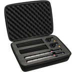 Pair of sE Electronics sE6160 shotgun microphones in a stereo case, showing the professional audio equipment and protective carrying case.