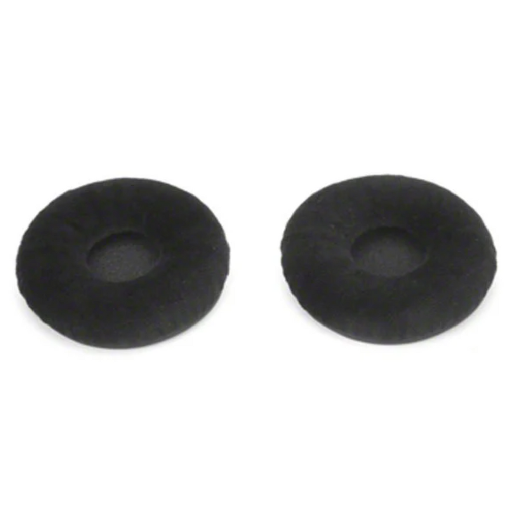 Sennheiser HD 25 headphone velour earpads shown in a close-up image on a white background.