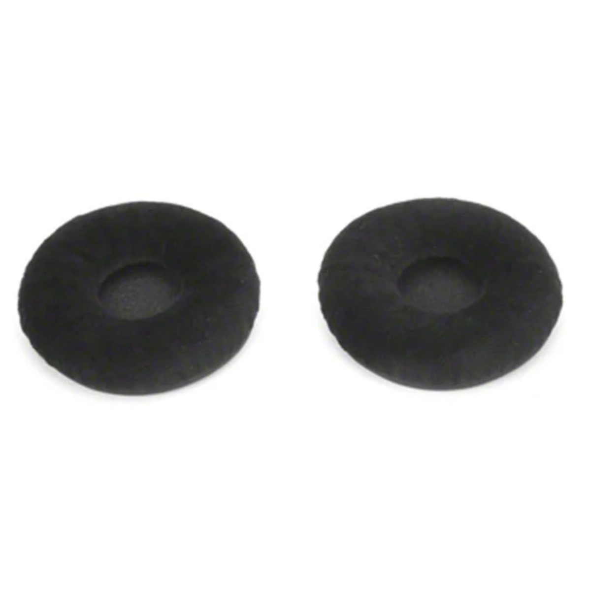 Sennheiser HD 25 headphone velour earpads shown in a close-up image on a white background.