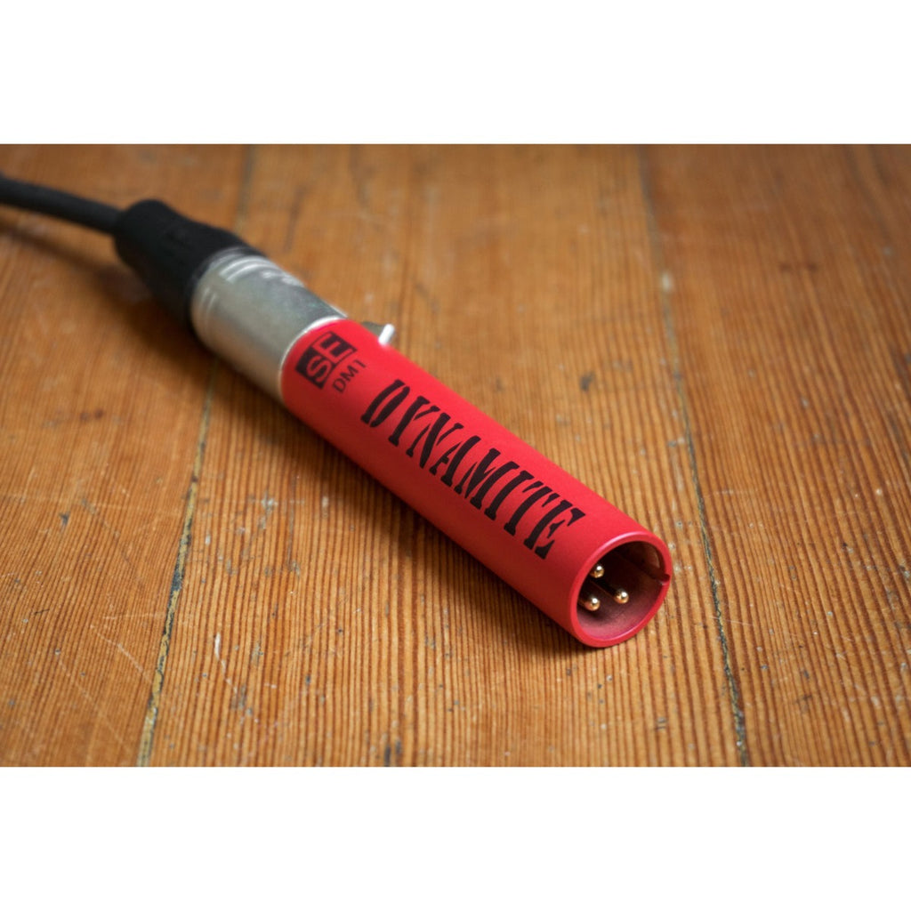 SE Electronics DM1 Dynamite microphone preamp with compact design and controls, ideal for professional audio recording setups.