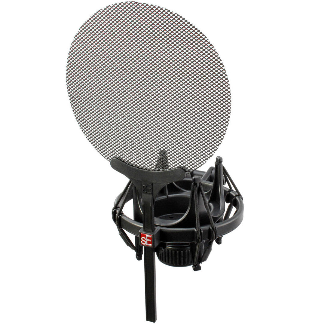 SE Electronics Isolation Pack featuring microphone shock mounts and adapters for professional studio audio isolation.